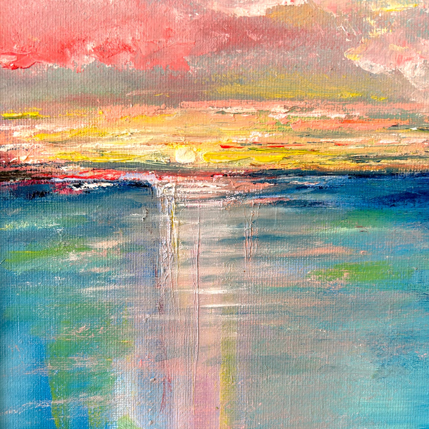Under A Pink Sky - Framed